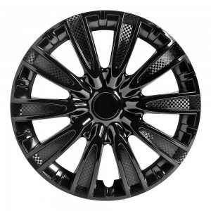 Колпаки колесные декоративные R15 черный глянец "AIRLINE" Торнадо(2 шт.) AWCC-15-09 AIRLINE