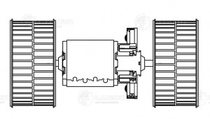 электродвигатель печки! MB Actros MP2/MP3 LFH 1506 LUZAR