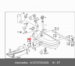 ШЛАНГ (СПЕЦИАЛЬНЫЙ ЗАКАЗ) A 107 476 24 26 MERCEDES BENZ