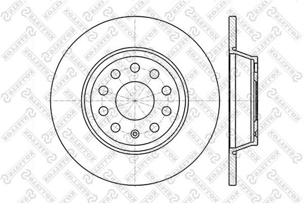 диск тормозной задний!\Mitsubishi Carisma,Volvo S40/V40 1.6-1.9D 95> 6020-4840-SX STELLOX