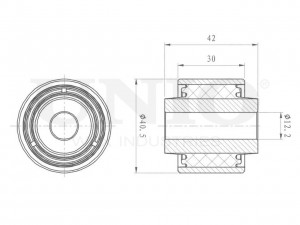 Сайлентблок CHRYSLER Sebring (01-) рычага подвески задней UNIO RMP-20204 UNIO