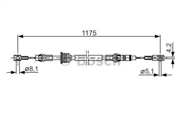 Трос стояночного тормоза RENAULT Master 2,3 BOSCH 1 987 482 012 BOSCH