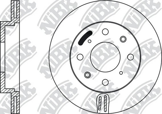 Диск тормозной HONDA JAZZ 2003-2008 RN1350 RN1350 NIBK