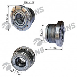 Ступица в сборе d=70, D=194, T=112; Midlum /DXi 5/7, Premium /TR/PR, Kerax, AE M 800.075 MANSONS