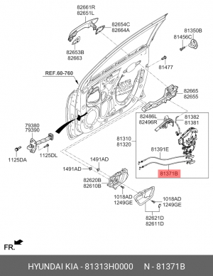Kia RIO 2017> 81313H0000 HYUNDAI KIA