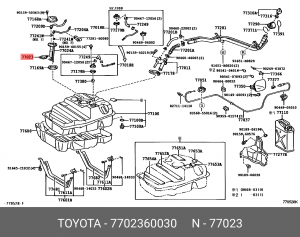 фильтр бензонасоса! сетка\ Toyota Carina E/Corolla/Yaris/LC 100 98>, Hyundai San 77023-60030 TOYOTA