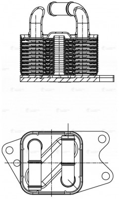 Радиатор масл. для ам Volkswagen Polo (09-),Skoda Rapid (12-) 1.6i [CFNA] AT (LO LOC 1817 LUZAR