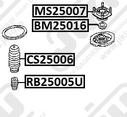 Подшипник опоры амортизатора MAZDA 626 97-02 BM25016 BM25016 JIKIU