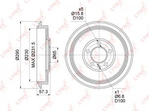 Барабан тормозной (230x39) BM-1156 BM-1156 LYNXAUTO