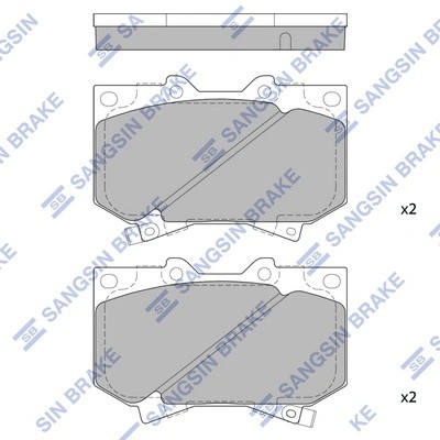 Колодки тормозные передние Toyota Land Cruiser 100 4.7i 32V/4.2TD 98 SP1422 SP1422 SANGSIN