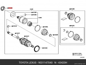 Сальник Toyota LAND Cruiser 300 9031147040 OEM 9031147040 TOYOTA