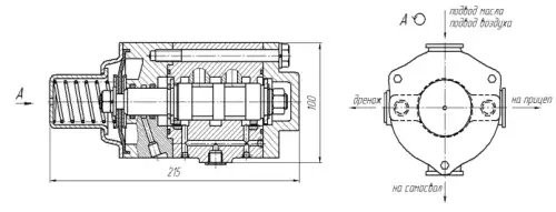 Распределитель МАЗ подъема кузова (3-х сторонник) БААЗ 5551028607300 BAAZ