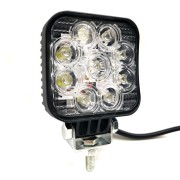 фара светодиодная! WL-132S (дальн. свет, кв. мет.корп. 9 LED по кругу, 27W)\ 5208 VYMPEL