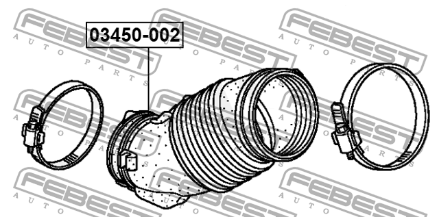 Патрубок возд фильтра HONDA PILOT YF4 2009- 03450-002 03450-002 FEBEST