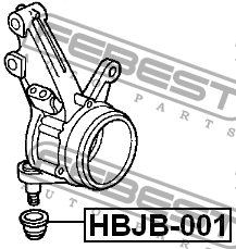 Пыльник шаровой опоры HONDA CIVIC EU/EP/ES 2001-2006 HBJB-001 HBJB-001 FEBEST