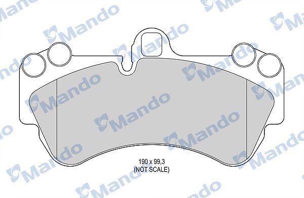 Колодки тормозные VW Touareg (03-) PORSCHE Cayenne (03-) (R17) передние (4шт.) M MBF015783 MANDO