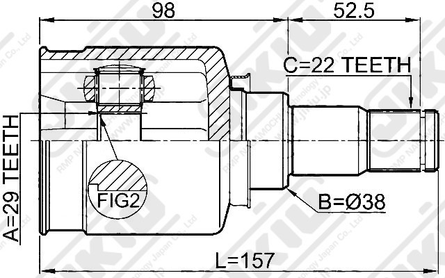ШРУС JC52007 JC52007 JIKIU
