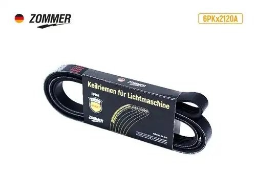 Ремень 2120 (6PK) дв. 409 Евро-4 (под кондиционер) EPDM 6PK2120A ZOMMER