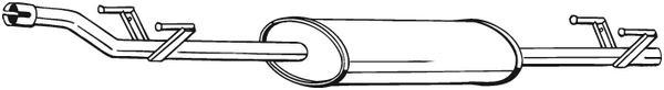 Глушитель MERCEDES Sprinter (00-) средняя часть BOSAL 288-231 BOSAL