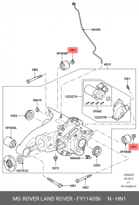 Гайка LAND ROVER Range Rover Sport рычага подвески передней OE FY114056 LAND ROVER