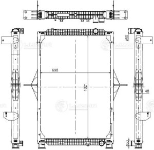 радиатор охлаждения! с рамкой\ RVI Magnum 04> LRC 0934 LUZAR