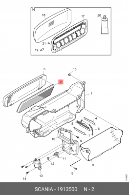 фильтр кабины ! \ Scania P/G/R/T Series 1913500 SCANIA