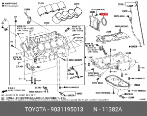 сальник к/в задний!\ Toyota Land Cruiser 4.7i 98> 90311-95013 TOYOTA