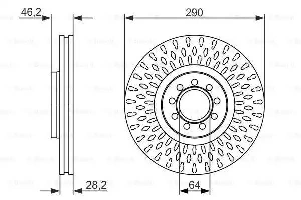 0 986 479 718 диск тормозной передний!\ Iveco Daily III 35С12-18/40С12-18/50С14- 0 986 479 718 BOSCH