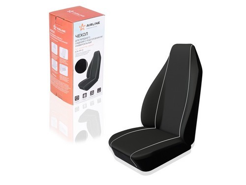 Чехол  для переднего сидения с подгол., универсальный, 1 шт., полиэстер, черн. A ACS-PP-01 AIRLINE