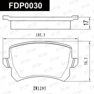 Тормозные колодки дисковые смесь CERAMIC FDP0030 FDP0030 FAP