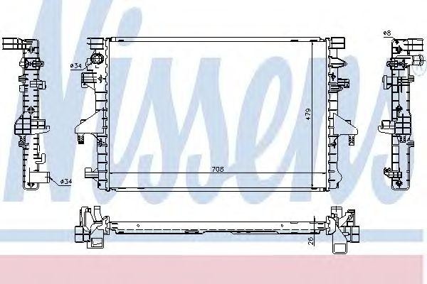 радиатор системы охлаждения!МКПП\VW T5 2.0TDi 09> 65285 NISSENS