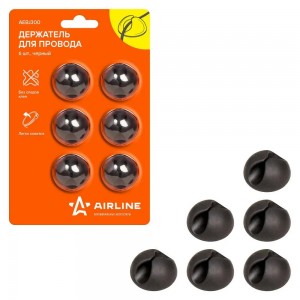 Держатель универсальный для проводов черный AIRLINE AEBJ300 AIRLINE
