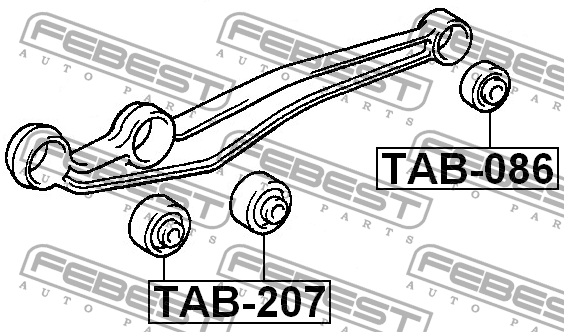 Сайлентблок нижн рычага внешний TOYOTA LAND CRUISER 70 TAB-207 TAB-207 FEBEST