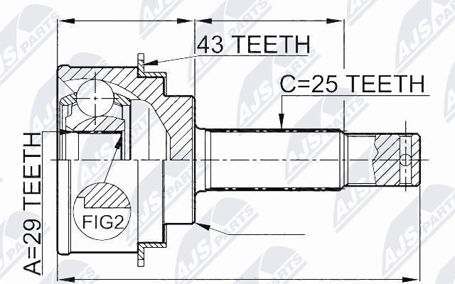 ШРУС NPZMS059 NPZMS059 NTY