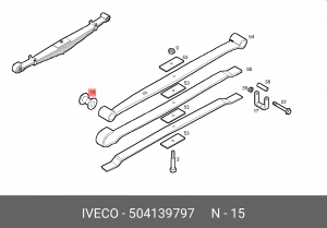 Сайлентблок рессоры  98413939/504139797 тр.отд 504139797 IVECO