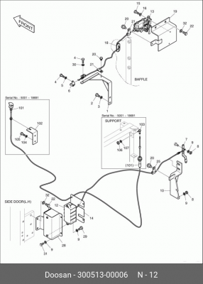 300513-00006 Мотор оборотов ДВС 523-00006 300513-00006 DOOSAN
