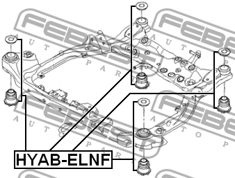 Сайлентблок передн балки HYUNDAI ELANTRA (HD) 2006-2011 HYAB-ELNF HYAB-ELNF FEBEST
