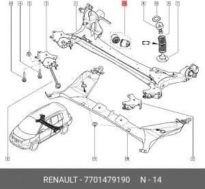 RENAULT SCENIC (2003-2009)/ MEGANE II (2002-2009) 77 01 479 190 RENAULT