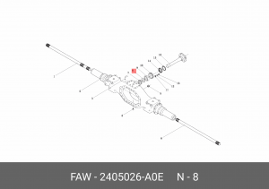 Стопорное кольцо (J6) 2405026-А0Е FAW