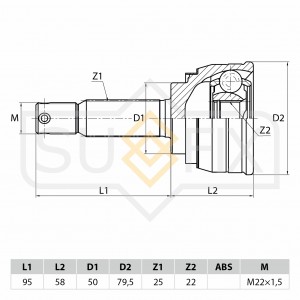 MITSUBISHI COLT,LANCER 83-94 БЕЗ ABS ST-1027 SUFIX