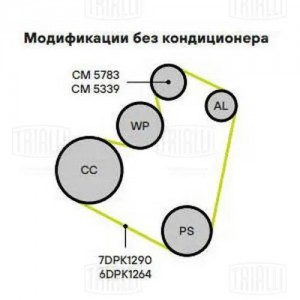 Ролик привод. ремня VW Golf IV (97-)/Passat B5 (96-) 2.3i/2.8i/3.2i (с натяж. ме CM5339 TRIALLI