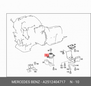 подушка ДВС!\ MB W164 A2512404717 MERCEDES BENZ