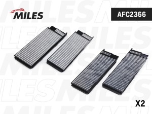 Фильтр салона угольный (упаковка 2шт.) TOYOTA LC100 02-07/LX470 02-07 AFC2366 AFC2366 MILES