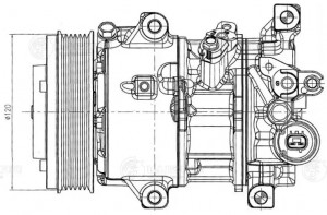 Компрессор кондиц. для а/м Toyota Corolla (13-) 1.6i/1.8i (LCAC 1916) LCAC1916 LUZAR