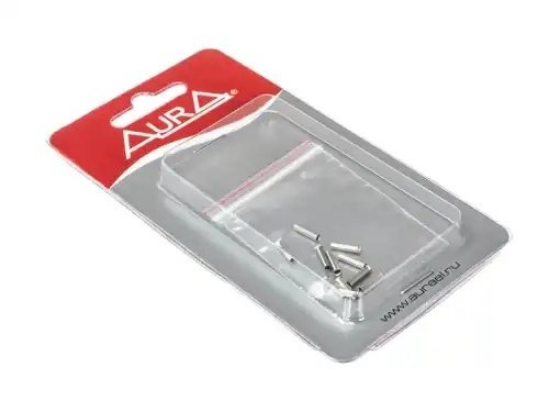 Клемма-втулка металлическая 1.5 кв.мм черная (10шт.) AURA APT4150 AURA