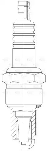 Свеча зажигания для а/м ГАЗ/УАЗ с дв. ЗМЗ-405/406/409 (зазор 0,7мм, с резистором VSP 0308 START VOLT
