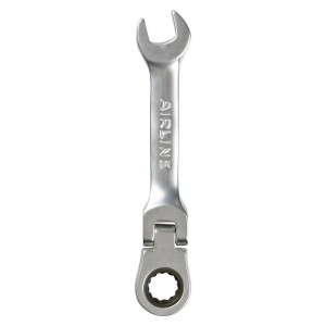 Ключ комбинированный трещоточный шарнирный короткий 8мм PRO пласт.подвес (ATAL02 ATAL023 AIRLINE