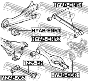 Сайлентблок задн прод рычага HYUNDAI I30 HYAB-ENR1 HYAB-ENR1 FEBEST