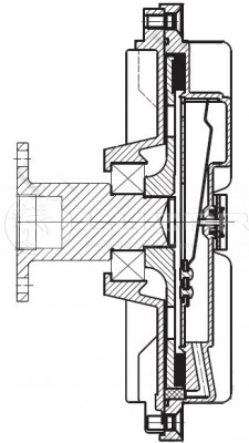 Муфта вязкост. без крыльч. для а/м Mitsubishi Pajero Sport II (08-)/L200 IV (06- LMC1148 LUZAR