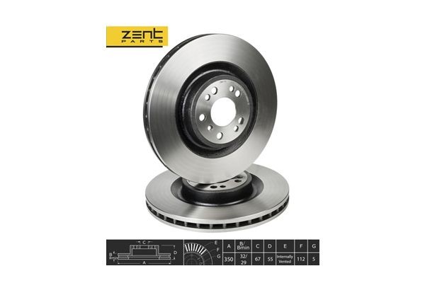 диск тормозной передний Z06159 ZENTPARTS